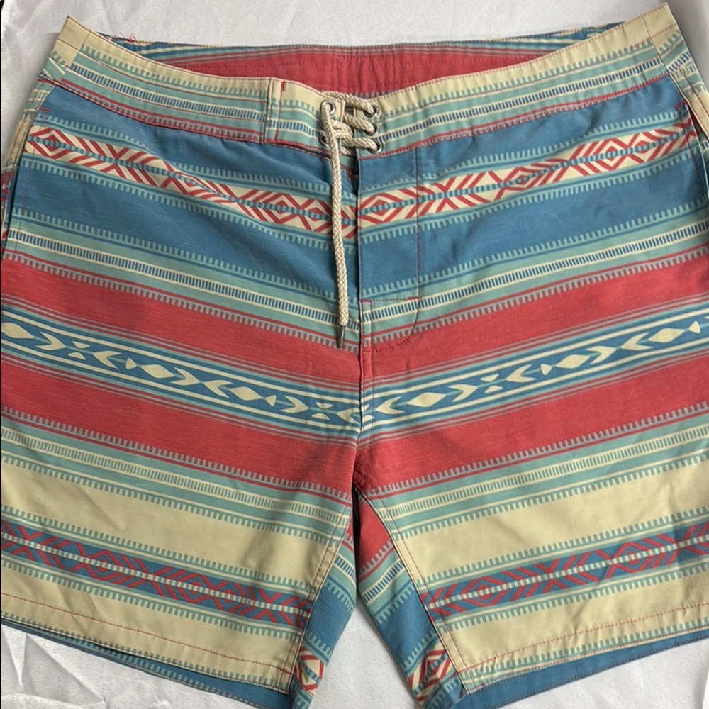 Men's Faherty Multicolor Patterned Board Shorts
